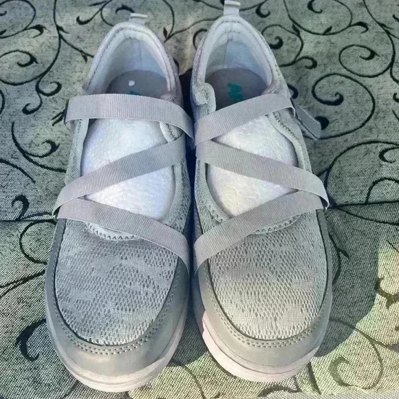 Apex Women's Orthopedic Mesh Mary Jane 8.5 Wide/ Gray - Picture 4 of 9